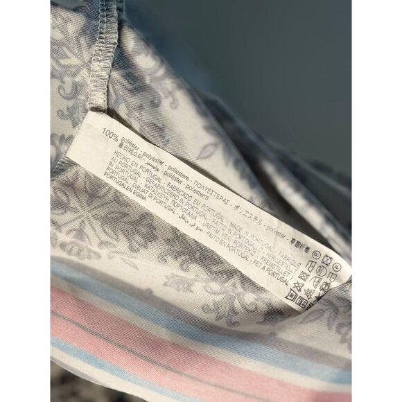 Zara Women Size L Smocked Floral Strapless Peplum Top With Striped Hem - Picture 6 of 6